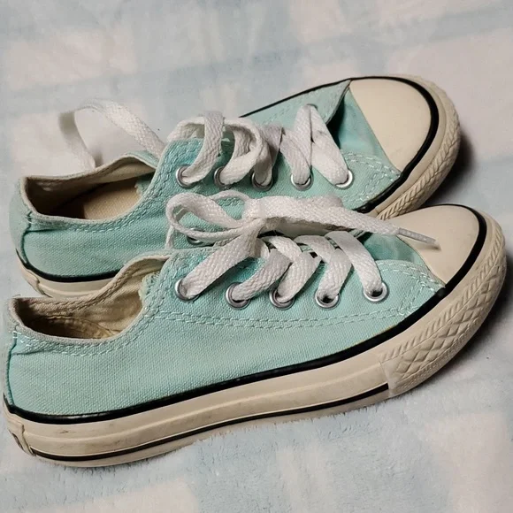 CONVERSE ALL STAR GIRLS BLUE SHOES SIZE 11 - Picture 5 of 12